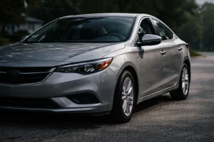 Suburban sedan with subtle flaws